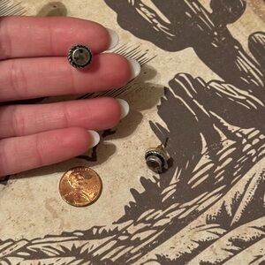 Black Stud Earrings